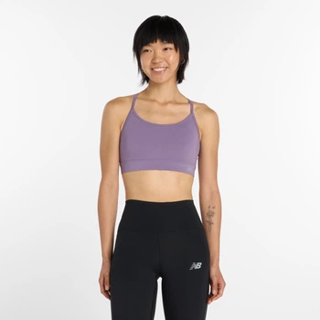 Женский фиолетовый топ New Balance Essential Train Bra 40 (L) (WB51039AA5)