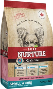 Сухий беззерновий корм Pure Nurture Grain Free Power of 3 з лососем та колотим горохом для собак малих та мініатюрних порід будь-якого віку 8 кг (614141030316)