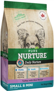 Сухий корм Pure Nurture Daily Power of 3 з індичкою та рисом для дорослих собак малих та мініатюрних порід 8 кг (614141030057)