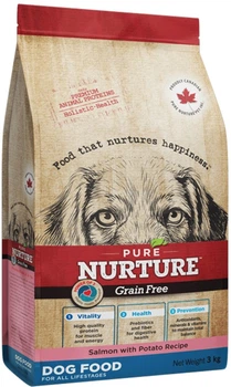 Сухий беззерновий корм Pure Nurture Grain Free Power of 3 з лососем та картоплею для собак будь-якого віку 3 кг (614141030309)