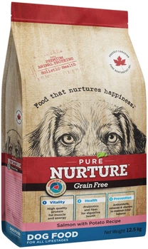 Сухий беззерновий корм Pure Nurture Grain Free Power of 3 з лососем та картоплею для собак будь-якого віку 12.5 кг (614141030293)