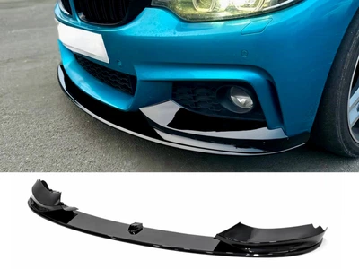 Юбка переднего бампера M Paket для BMW 4 series F32 F33 F36 2013-2020 ABS пластик, черный глянец для BMW 4 series F32 / F33 / F36 2013-2020 (4509)