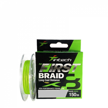 Шнур плетеный Intech First Braid X8 Green 150m (0.6 (12lb/5.45kg)) FS0642010