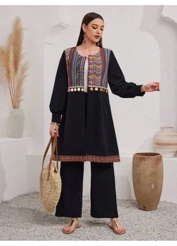 Костюм(накидка,брюки) SHEIN XL Черный sz2311137677744357