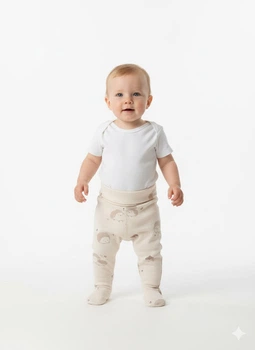 Брюки H&M 50 Светло-бежевый 0932175_ежики_01