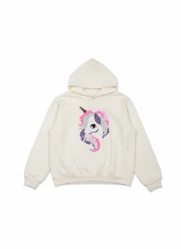 Худи на флисе H&M 134/140 Молочный 1068829