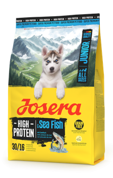 Беззерновой сухой корм для активных щенков всех пород от 6 недель JOSERA High Protein Junior Sea Fish 3 кг