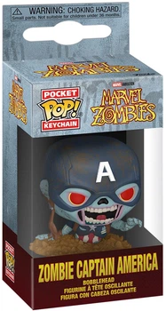 Брелок Funko Pop! Marvel Zombies - Zombie Captain America Bobble-Head (889698866514)