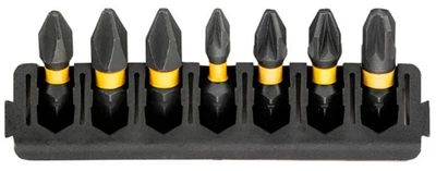 Набор бит DeWalt FlexTorq 25 мм Рh1 Рh2 Pz1 Pz2 Pz3 7 шт (DT70809)