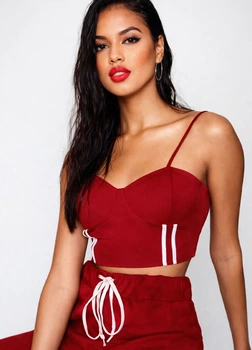 Топ женский Boohoo бордовый, размер M (STK002791-09)