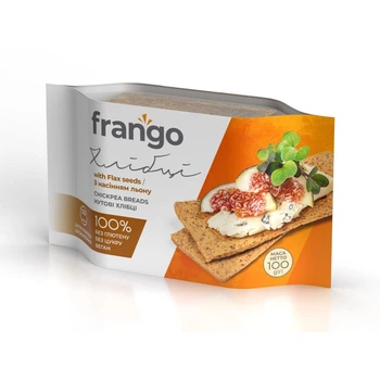 Хлібці нутові з насінням льону без цукру Frango, 100 г