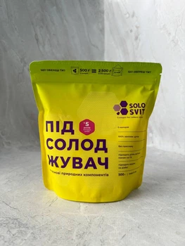 Подсластитель SOLOSVIT 1:5 без привкуса, ЖЁЛТЫЙ Солосвит дойпак 500 г
