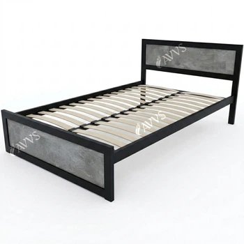 Кровать двухспальная RoMax Loft 120х200 Индастриал/Черный