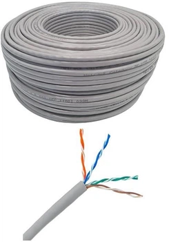 Skrętka Netrack LAN Cat 6 UTP CCA 100 m Gray (LAN-GY6U-100)