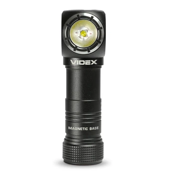Светодиодный налобно-портативный фонарь VIDEX VLF-A056H 200Lm 5000K IP68 с аккумулятором Li-ion AA 1.5V 2200mAh и USB-C