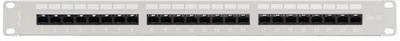 Патч-панель Lanberg 19″ 24-портовый кат. 5E UTP Grey (PPU5-1124-S)
