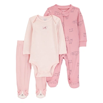 Комплект Carter's 3в1 боді, чоловічок, повзунки для дівчинки 69-72 см (1T005810_9M)