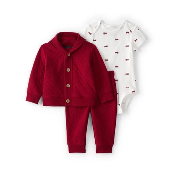 Комплект Carter's 3в1 боді, кофта, штани для хлопчика 72-76 см (1U040110_12M)