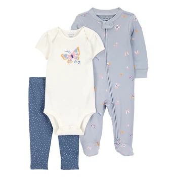 Комплект Carter's 3в1 боді, чоловічок, штани для дівчинки 55-61 см (1T005610_3M)