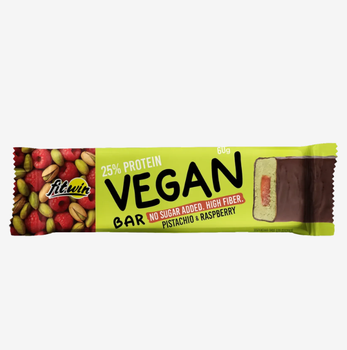 Батончик протеиновый без сахара фисташка и малина Vegan Bar 25%, FitWin, 60 г