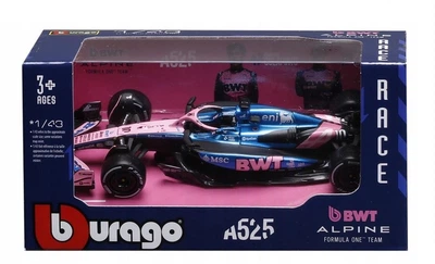 Металева модель автомобіля Bburago Formula Alpine A525 P. Gasly 1:43 38257_10 (4893993382576)