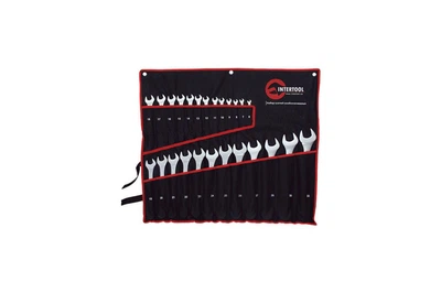 Набор рожково-накидных ключей Intertool 25 шт 6-32 мм для ремонта и обслуживания авто гаечные ключи в чехле (DR-P_33IT)