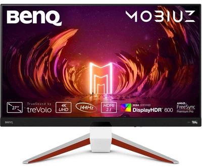 Монитор TFT 27" BenQ EX2710U, 4K UHD, IPS, 144Hz, 1 мс, 2хHDMI, DP, USB-hub, HAS, колонки, белый