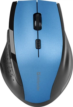 Мишка Defender Accura MM-365, бездротова, 6 кн. до 1600 dpi, синя