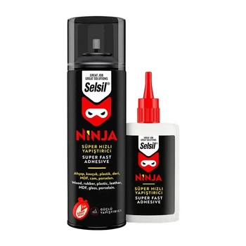 Клей з активатором для експрес склеювання Selsil Ninja Super Fast Adhesive 400 мл+100 г (20V232)