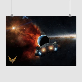 Постер Элита, Elite:Dangerous, постер для геймера, космический корабль, sci-fi, A3 30×42 см (id0149)