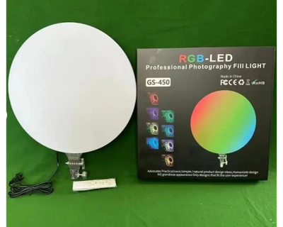 Светодиодная LED лампа Camera light GS-450 RGB 3000-6500K регулируемая яркость 360° цветовая палитра