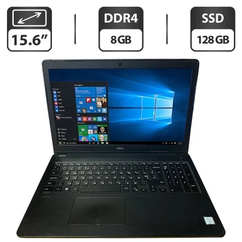 Ноутбук Б-класс Dell Latitude 3580 / 15.6" (1366x768) TN / Intel Core i5-6300U (2 (4) ядра по 2.4 - 3.0 GHz) / 8 GB DDR4 / 128 GB SSD / Intel HD Graphics 520 / WebCam б/у