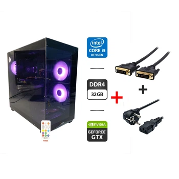 Игровой ПК Ocypus Gamma C52 ARGB Tower / Intel Core i5-8400 (6 ядер по 2,8 - 4,0 ГГц) / 32 ГБ DDR4 / 256 ГБ SSD M.2 + 480 ГБ SSD + 500 ГБ HDD / nVidia GeForce GTX 1650 Super, 4 ГБ GDDR6, 128-бит / 750 Вт б/у + Подарок Кабель HDMI + Питание