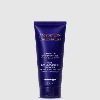 Гель для укладання волосся екстрасильна фіксація Master LUX (150 мл)
