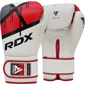 Боксерские перчатки RDX BOXING GLOVES BGR-F7 Белый, Красный 16 унций (BGR-F7R 16)