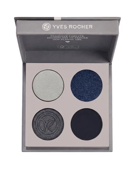 Палетка-квартет тіней для повік Yves Rocher «Чорний Граніт» 4 відтінки 4x1.475 г (Granit Noir, Couleurs Nature, P101) 4-кольорова палітра тіні для повік