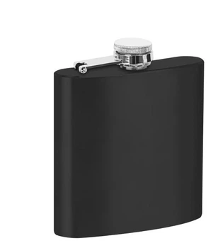 Фляга для напитков 6 oz (168 мл) нержавеющая сталь, черное покрытие