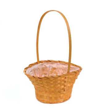 Корзина бамбуковая оранжевая (6863)