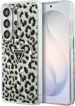 Панель Guess IML Leopard Print Triangle MagSafe для Samsung Galaxy S26 Ultra Black (3666339613891)