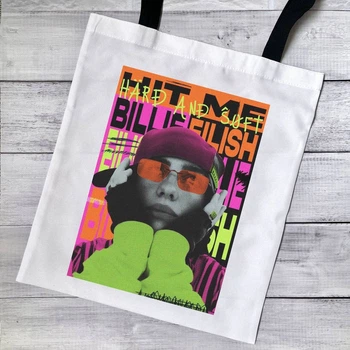 Еко сумка, шопер з принтом Billie Eilish Біллі Айліш 39х34 см (БА01255)