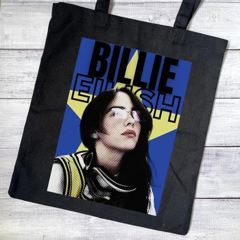 Еко сумка, шопер з принтом Billie Eilish Біллі Айліш 40х37 см (БА012349)