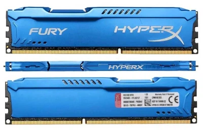 Память 8Gb (2*4GB) DDR3 1600 MHz Kingston Fury Blue с радиатором (HX316C10F/8) 2 планки по 4ГБ
