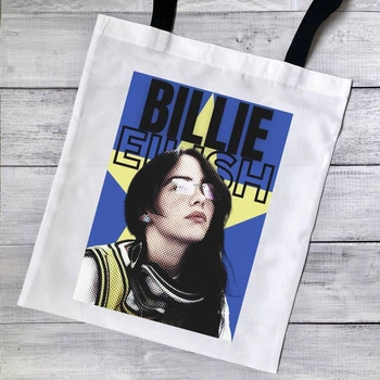Еко сумка, шопер з принтом Billie Eilish Біллі Айліш 39х34 см (БА01257)