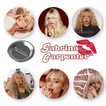 Набор закатный значков Sabrina Carpenter Сабрина Карпентер 6 шт (СА00350)