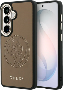 Панель Guess Perforated Logo MagSafe для Samsung Galaxy S26 Brown (3666339613099)