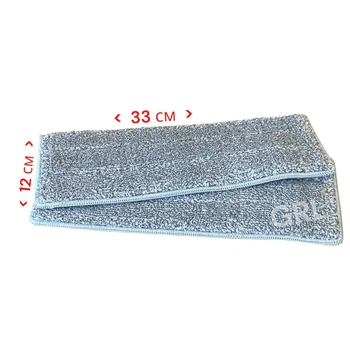 Набор тряпочек сменных запасок для швабры лентяйки Mop Cloths из микрофибры 33х12 см 2 штуки Серый
