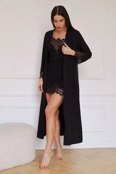 Халат Komilfo 52(3XL) Чорний (137653)