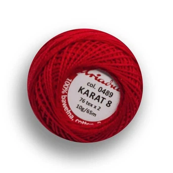 НИТКИ "KARAT" (1шт) колір червоний 489