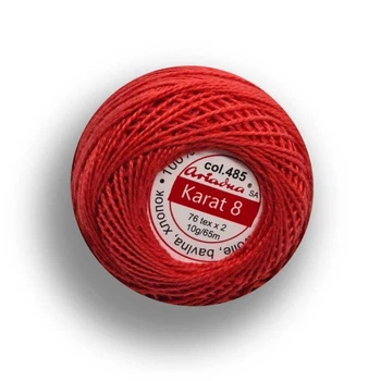 НИТКИ "KARAT" (1шт) колір червоний 485