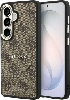 Etui plecki Guess 4G Embossed Ring MagSafe do Samsung Galaxy S26 Plus Brown (3666339613198)